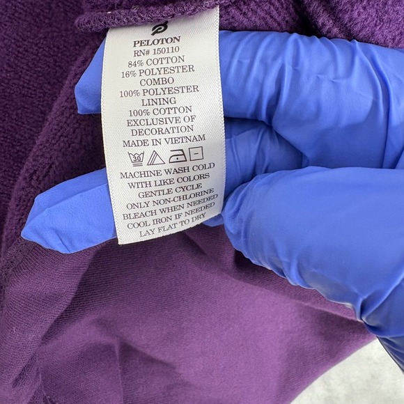 Peloton Purple Quarter Zip Sweatshirt Pullover Logo Long Sleeve Medium Women's - Picture 12 of 15